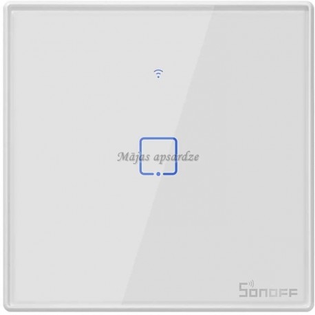 Sonoff T2EU1C-TX viedais Wi-Fi un 433MHz 1 spuldzes slēdzis balts