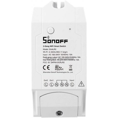 Sonoff Dual R2 2-kanālu viedais Wi-Fi slēdzis
