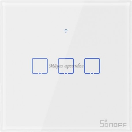 Sonoff T0EU3C-TX viedais 3 gaismu slēdzis balts