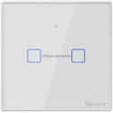 Sonoff T2EU2C-TX balts viedais Wi-Fi un 433MHz 2 spuldžu slēdzis balts