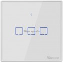 Sonoff T2EU3C-TX balts viedais Wi-Fi un 433MHz 3 spuldžu slēdzis balts