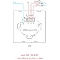 Sonoff T3EU2C-TX viedais Wi-Fi un 433MHz 2 līniju slēdzis melns
